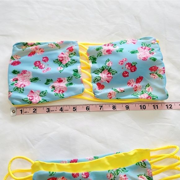 PRICE DROP 🔥  NWOT Floral Brazilian Reversible Bikini - Picture 4 of 5